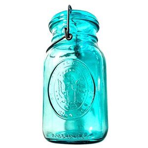 BALL IDEAL Blue Wire-Bail Quart BICENTENNIAL (1776-1976) COLLECTOR JAR 75( 2) A1